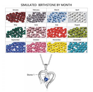 Personalized Birthstone Necklace JEWJONE102403